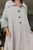 Made in Italy Paulo Pillow Cotton Sailor Dress Stone /9 =